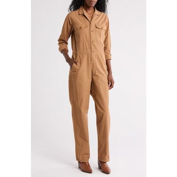Free People X Westerlind Climbing brown jumpsuit size medium - Picture 1 of 9